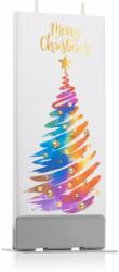 FLATYZ Holiday Merry Christmas Painted Tree lumanare 6x15 cm
