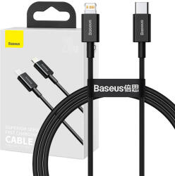 Baseus USB-C kábel a Lightning Superior, 20 W, PD, 1M, Fekete (CATLYS-A01)