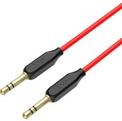 hoco. Braided UPA11 audio kábel, 3, 5 mm-es jack, fekete / piros