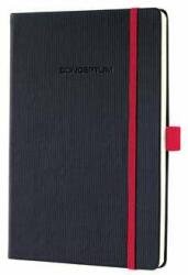 Sigel A/5 exclusiv cu grilă pătrată Notebook 97 pagini (copertă tare) #black-red (CO662)