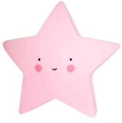 Krista Éjszakai lámpa csillag alakú, Star Light, rózsaszín (TX662R)