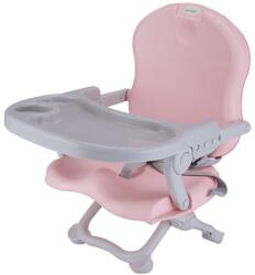 Leexo Összecsukható asztali emelő babáknak, gyerekeknek, hordozható, 6 hónapos-3 éves korig, 4 pozícióban állítható magasságú, kivehető tálca, szállító fogantyú, Rózsaszín
