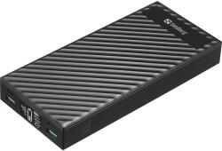Sandberg 30000mAh (420-87) fekete Li-ion powerbank for notebook töltő 100W PD 18W QC3.0