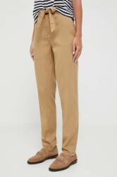 Medicine pantaloni femei, culoarea bej, fason chinos, medium waist ZBYX-SPD030_80X