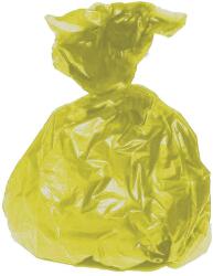 Polietilén zsák környezetbarát, újrahasznosított anyagból, sárga, 70 x 110 cm (135 l) 10 db/csomag