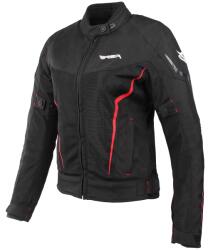RSA Jachetă de motocicletă pentru femei RSA Bolt negru, alb și roșu (RSABUBOLTBWRD)
