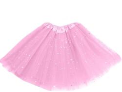 Nebunici Fustita pentru fetite, roz deschis cu sclipici, tutu cu 3 straturi de tulle, 2-6 ani (NBNGJ2458) Costum bal mascat copii