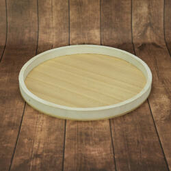  Fa tálca 35cm fehér/natúr