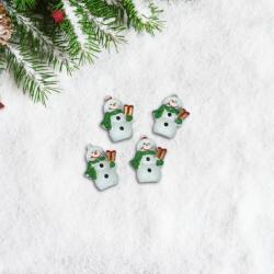 Kerámia öntapadós hóember ajándékkal 4db/csomag