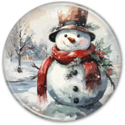  Akvarell Hóember - Hűtőmágnes (710222)