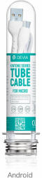 DEVIA Кабел Devia Kintone Tube, microUSB, 2.1A, 1m, Бял