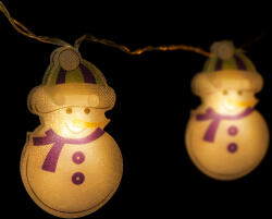 Familly Christmas Lumina cu LED - om de zapada - 10 LED - 1, 35 metri - alb cald - 2 x AA (MCT-GBZ-58910)