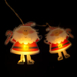 Familly Christmas Sir de lumini LED - Mos Craciun - 10 LED - 1-35 metri - alb cald - 2 x AA (MCT-GBZ-58912)