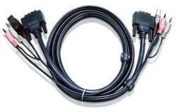 ATEN CABLU KVM ATEN cablu 3 in 1 conector tip USB (T) | 3.5 mm Jack (T) x 2 | DVI-D (T) "2L-7D02U (2L-7D02U)
