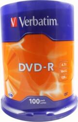 Verbatim DVD-R VERBATIM 4.7GB 120min viteza 16x 100 buc Single Layer spindle "Matt Silver" "43549 (43549)