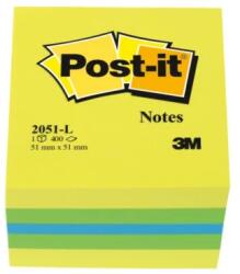 Post-it Cub Notes adeziv Post-it® Neon 51 (APNOT074VERDEGALBEN)