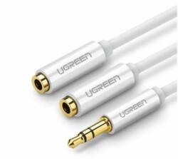UGREEN Cablu audio Ugreen 3.5 mm jack la 2 x 3.5 mm jack 0.20 m alb 10780 (10780)