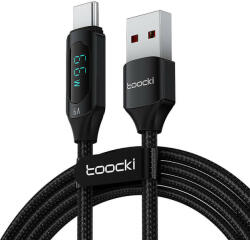 Toocki Charging Cable USB A-C, 1m, 66W (Black) (TXCT-XY01) - scom