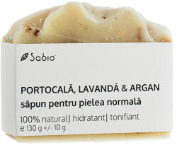SABIO Sapun natural pentru pielea normala cu portocala, argan si lavanda, 130g, Sabio