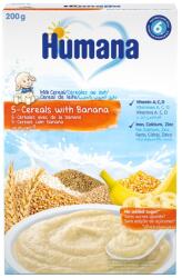 Humana 5 cereale cu lapte si banana 6 luni+, 200g, Humana