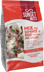 Sunset Nuts Mix cu seminte si goji pentru mic dejun, 100g, Sunset Nuts