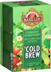 BASILUR Ceai asortat Cold Brew Strawberry & Cucumber & Mint, 20 plicuri, Basilur