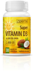 Zenyth Pharmaceuticals Super Vitamina D3 cu ulei de cocos, 30 capsule, Zenyth