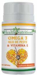 Health Nutrition Omega 3 ulei de peste 500mg + Vitamina E 5mg, 60 capsule moi, Health Nutrition