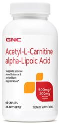 GNC ALA Acetil L-Carnitina 500mg si Acid Alfa Lipoic 200mg, 60 tablete, GNC