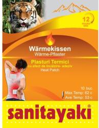 Sanitayaki Plasturi termici cu efect 12 ore 9.5 x 13cm, 10 plasturi, Sanitayaki