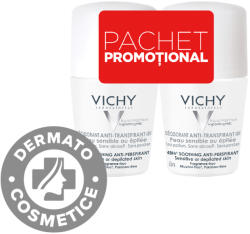 Vichy Pachet Promotional Deodorant roll-on antiperspirant 48h, 1 + 50% reducere la al doilea produs, 2x50ml, Vichy