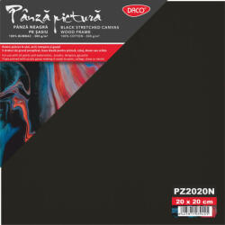 Daco Panza pictura neagra pe sasiu 20x20cm DACO pz2020n (PZ2020N) Panza pictura