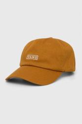 Vans șapcă de baseball din bumbac culoarea maro, cu imprimeu 9BYX-CAU06F_82X