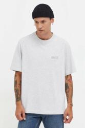 Abercrombie & Fitch tricou din bumbac culoarea gri, cu imprimeu 9BYX-TSM0KO_90X