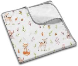 Kidizi Aleza impermeabila bebelusi refolosibila 110x78 cm Kidizi Husty Rabbit, strat superior din bumbac (5949551905400)