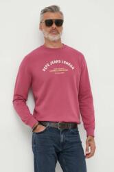 Pepe Jeans hanorac de bumbac Medley barbati, culoarea roz, cu imprimeu 9BYX-BLM063_34X