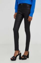 Answear Lab nadrág női, fekete, magas derekú testhezálló - fekete XL