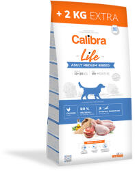 Calibra Dog Life Adult Medium Breed Chicken 12 plus 2 kg (C87)
