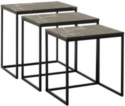 Adore Furniture SET 3x măsuță de cafea de culoare neagră (AD0157)