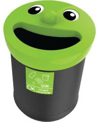 VEPA BINS Smiley Face szemetes, 52 l, szelektív hulladékgyűjtéshez, fekete/zöld