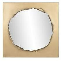 Home ESPRIT Oglindă de perete Home ESPRIT Auriu* Fier Burete 90 x 9 x 90 cm