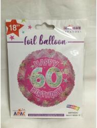  60. születésnapi fólia lufi pink