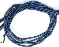  Hematit Mat Colorat Albastru Tub 8x2x2 mm - Margele Pietre Semipretioase pentru Bijuterii