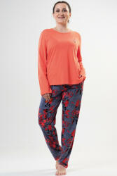 vienetta Nagyméretű színes virágos hosszúnadrágos női pizsama (NPI2505_1XL)