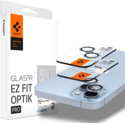 Spigen Ez Fit Optik 2x sticla temperata pentru camera pentru iPhone 14 / 14 Plus / 15 / 15 Plus, albastru