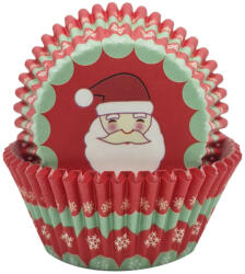  100 darabos muffin papír - Karácsonyi minta - Télapó