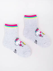  Yo! zokni 17/19 - szürke egyszarvú