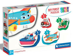 Clementoni Járművek 4 az 1-ben Supercolor formapuzzle