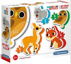 Clementoni - Erdei állatok 4 az 1-ben forma puzzle szett
