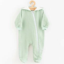 NEW BABY Baba muszlin kezeslábas kapucnival New Baby Comfort clothes zsálya színű - pindurka - 10 990 Ft